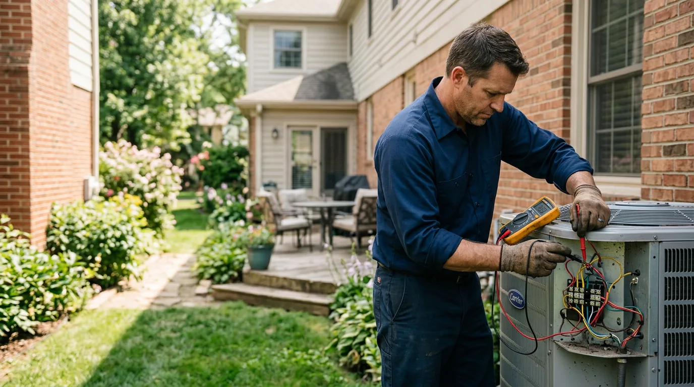 HVAC technician working near Canadensis, PA